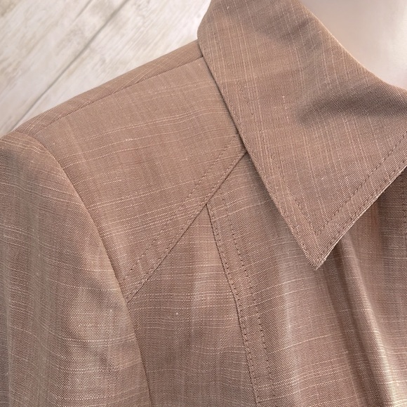 Ellen Tracy, silk/linen/virgin wool blend jacket/blazer with belt, 8 - Picture 7 of 13